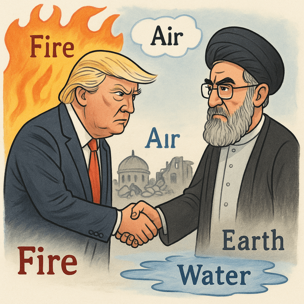 🜃 Ashes and Echoes: Elemental Reflections on the Trump-Iran&nbsp;Message